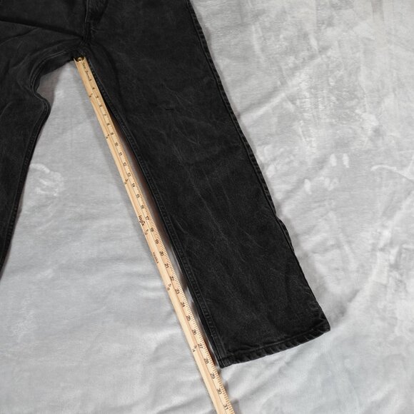 Vintage Levis 505 Regular Fit Straight Leg Jeans Mens 34x29 (Fits 32x29) FADED - Picture 9 of 11